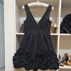 BCBG Paris Black Ruffle Mini Dress